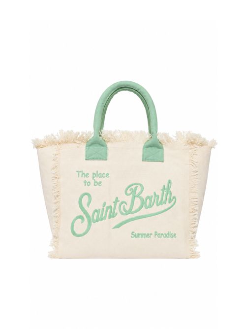 Borsa Vanity in canvas di cotone con ricamo logo Mc2 Saint Barth | VANI00109481L